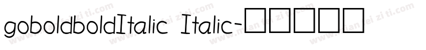 goboldboldItalic Italic字体转换